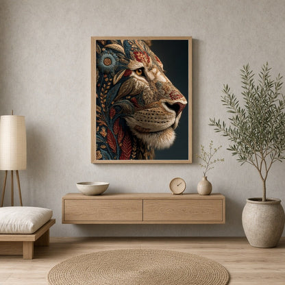 Immerse yourself in the majestic beauty of this intricately designed art print featuring a regal for Entrance