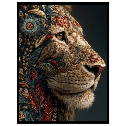 Immerse yourself in the majestic beauty of this intricately designed art print featuring a regal for sanctuary