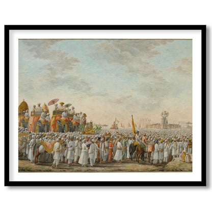 Immerse yourself in the historic grandeur of this captivating scene, depicting a royal procession for abode
