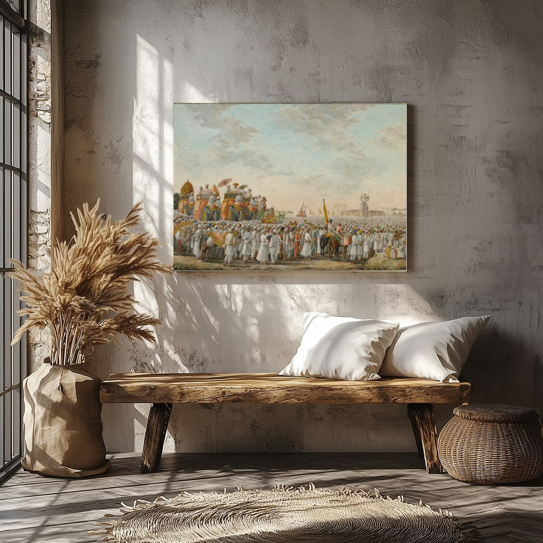 Immerse yourself in the historic grandeur of this captivating scene, depicting a royal procession for Veranda