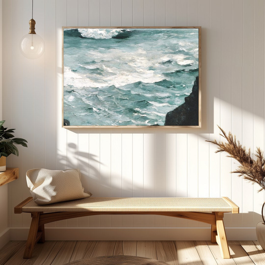 Captivate your space with a breathtaking portrayal of the ocean's raw power. This artwork captures for Hallway