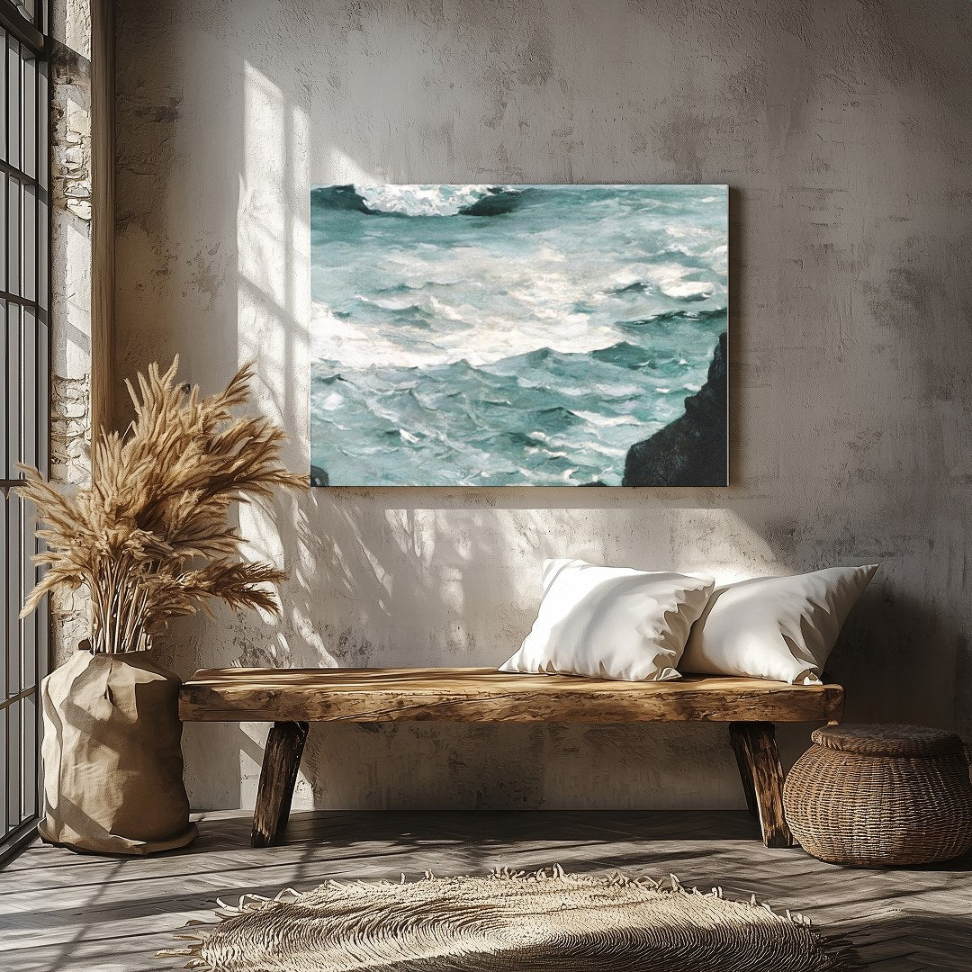 Captivate your space with a breathtaking portrayal of the ocean's raw power. This artwork captures for Veranda