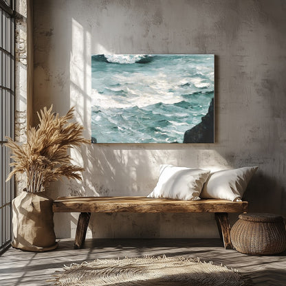 Captivate your space with a breathtaking portrayal of the ocean's raw power. This artwork captures for Veranda