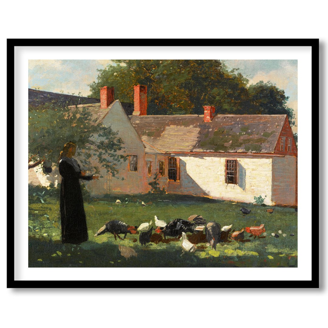 Experience the charm of rural life with this captivating artwork depicting a serene countryside for sanctuary