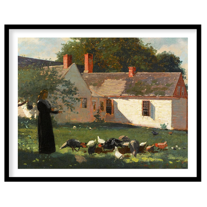 Experience the charm of rural life with this captivating artwork depicting a serene countryside for sanctuary