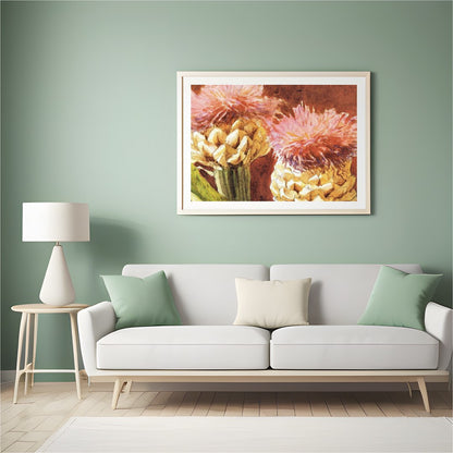 Experience the warm elegance of the 'Rustic Blossom Duo,' an enchanting piece that captures the for Hall