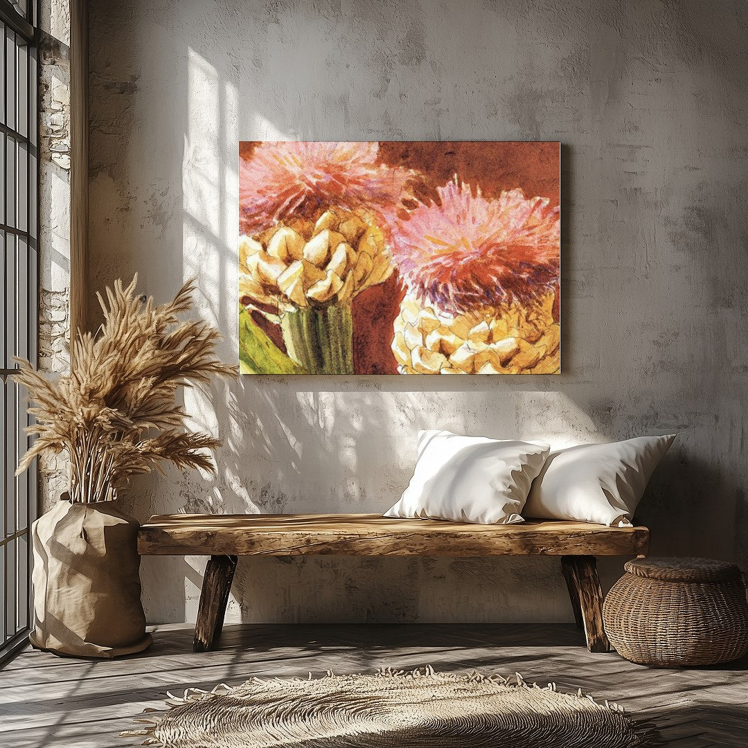 Experience the warm elegance of the 'Rustic Blossom Duo,' an enchanting piece that captures the for Veranda