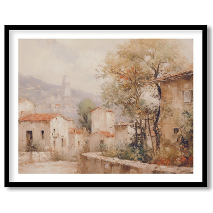 Immerse yourself in the serene ambiance of a picturesque village with this exquisite wall art. for retreat