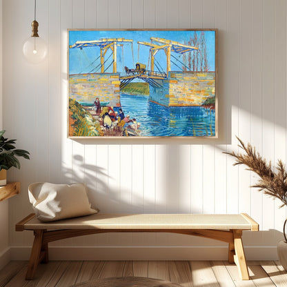 This exquisite artwork captures the serene beauty of a rural scene with the Langlois Bridge. The for Hallway