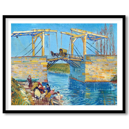 This exquisite artwork captures the serene beauty of a rural scene with the Langlois Bridge. The for room