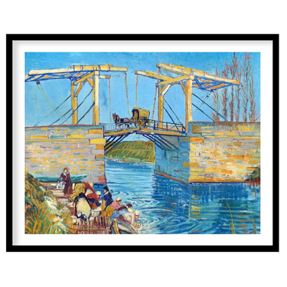 This exquisite artwork captures the serene beauty of a rural scene with the Langlois Bridge. The for room