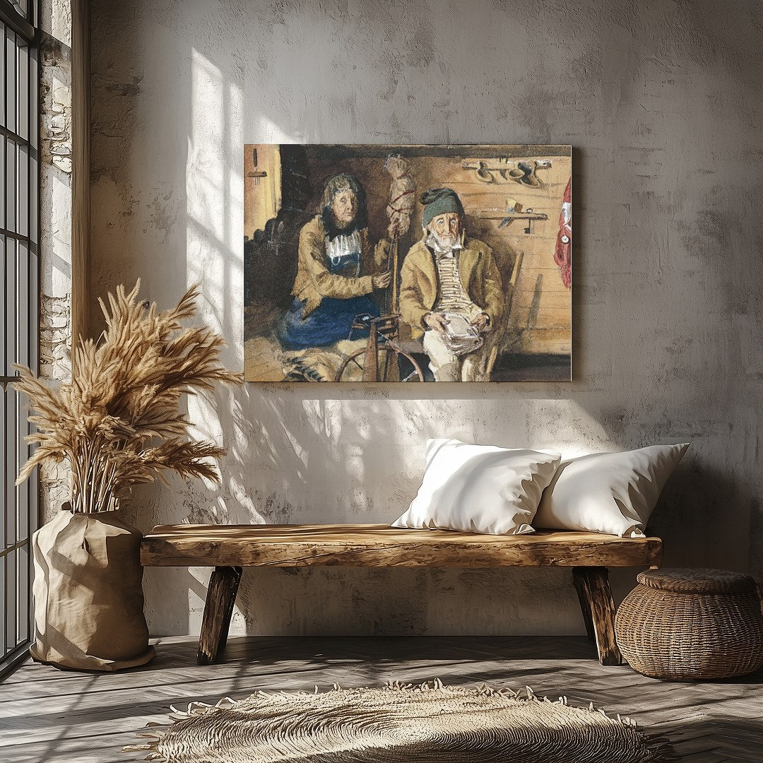 Step into the simple life with 'Rustic Cottage Solitude,' a depiction of serene living in a cozy for Veranda
