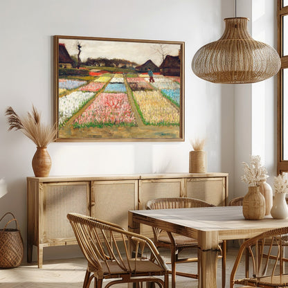 Capture the serene beauty of the countryside with this stunning landscape painting. Featuring for Dining