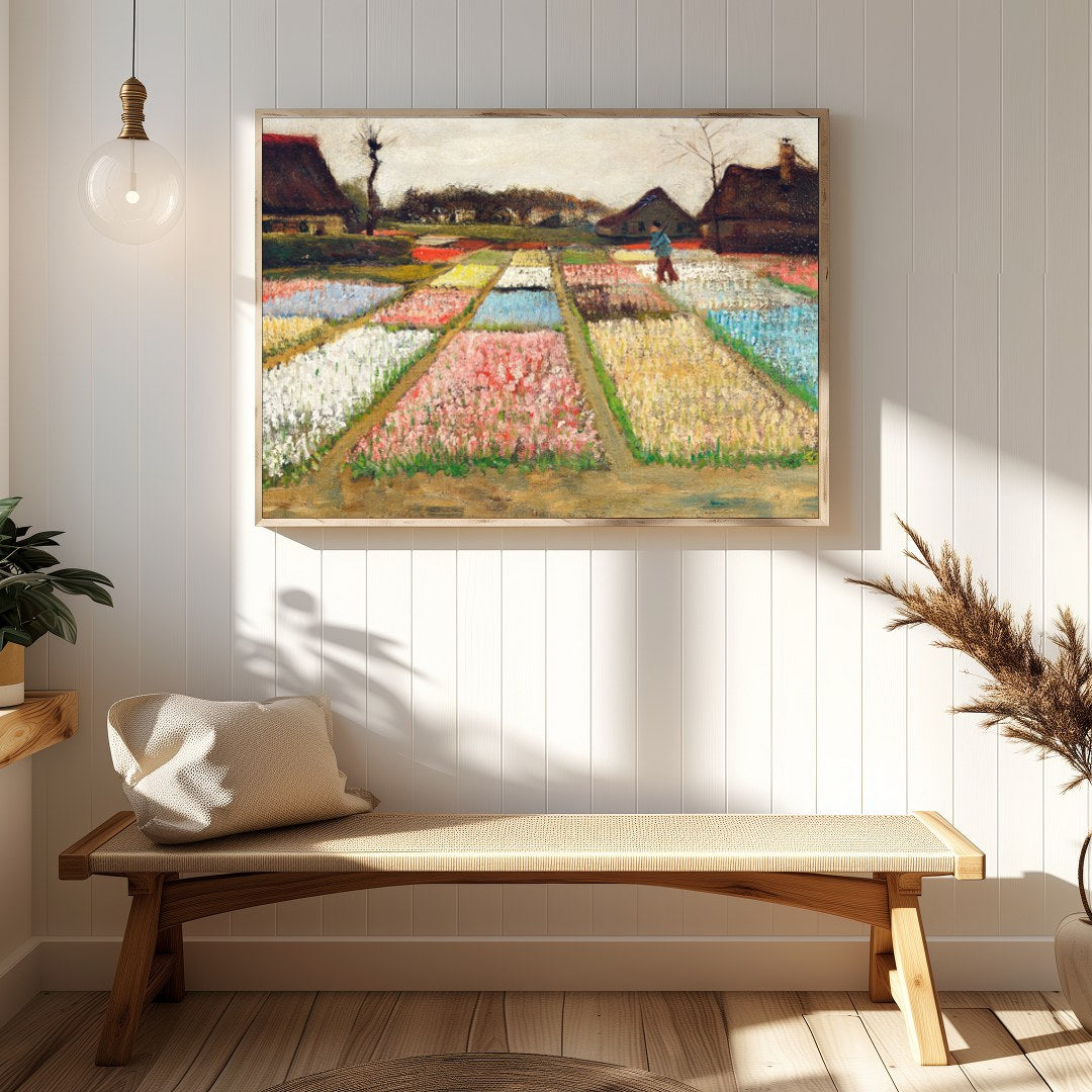 Capture the serene beauty of the countryside with this stunning landscape painting. Featuring for Hallway