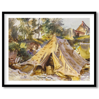 Capture the essence of a bygone era with this stunning watercolor painting, depicting a serene for dwelling
