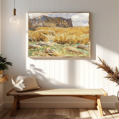 This captivating artwork captures the essence of rural tranquility with its depiction of vast for Hallway