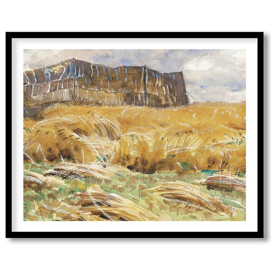This captivating artwork captures the essence of rural tranquility with its depiction of vast for sanctuary