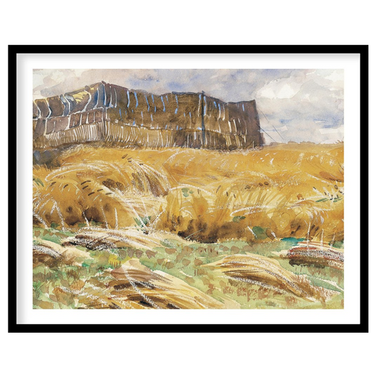 This captivating artwork captures the essence of rural tranquility with its depiction of vast for sanctuary
