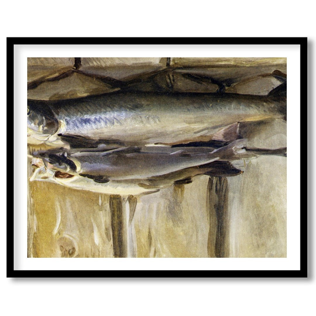 Capture the essence of rustic charm with this stunning still life featuring a duo of fish. The warm for studio