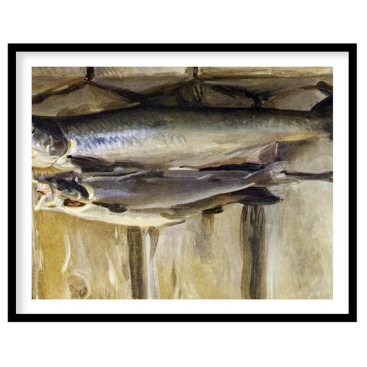 Capture the essence of rustic charm with this stunning still life featuring a duo of fish. The warm for studio