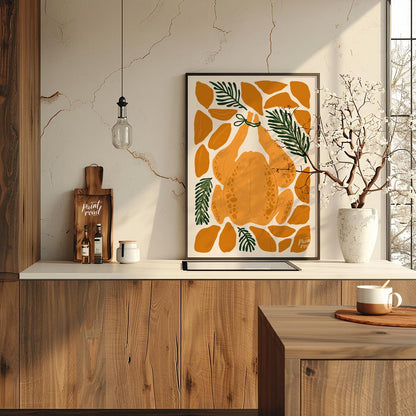 This charming illustration depicts a classic culinary centerpiece: a whole roasted chicken, ready f… for kitchen