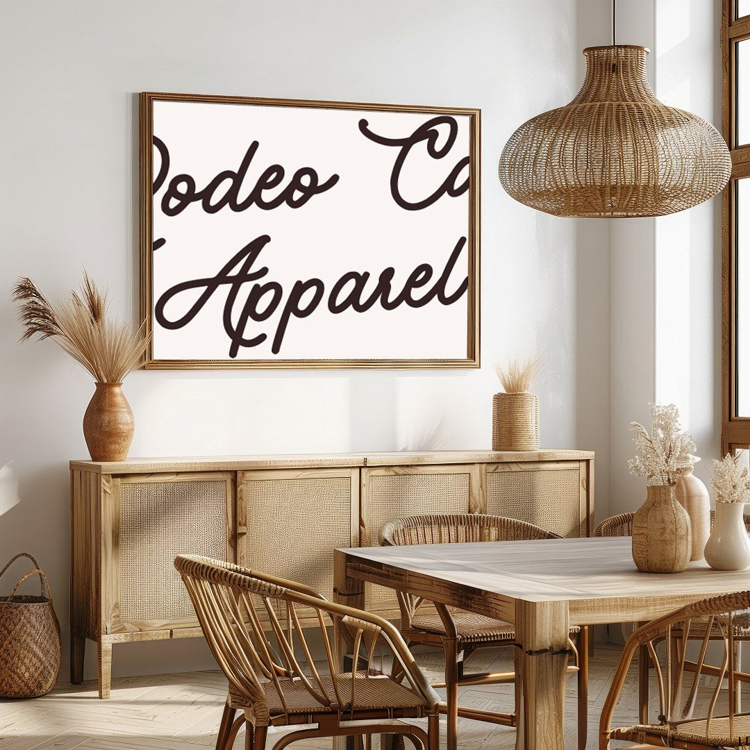 Capture the charming spirit of the Wild West with this whimsical artwork featuring a stylish cowboy for Dining