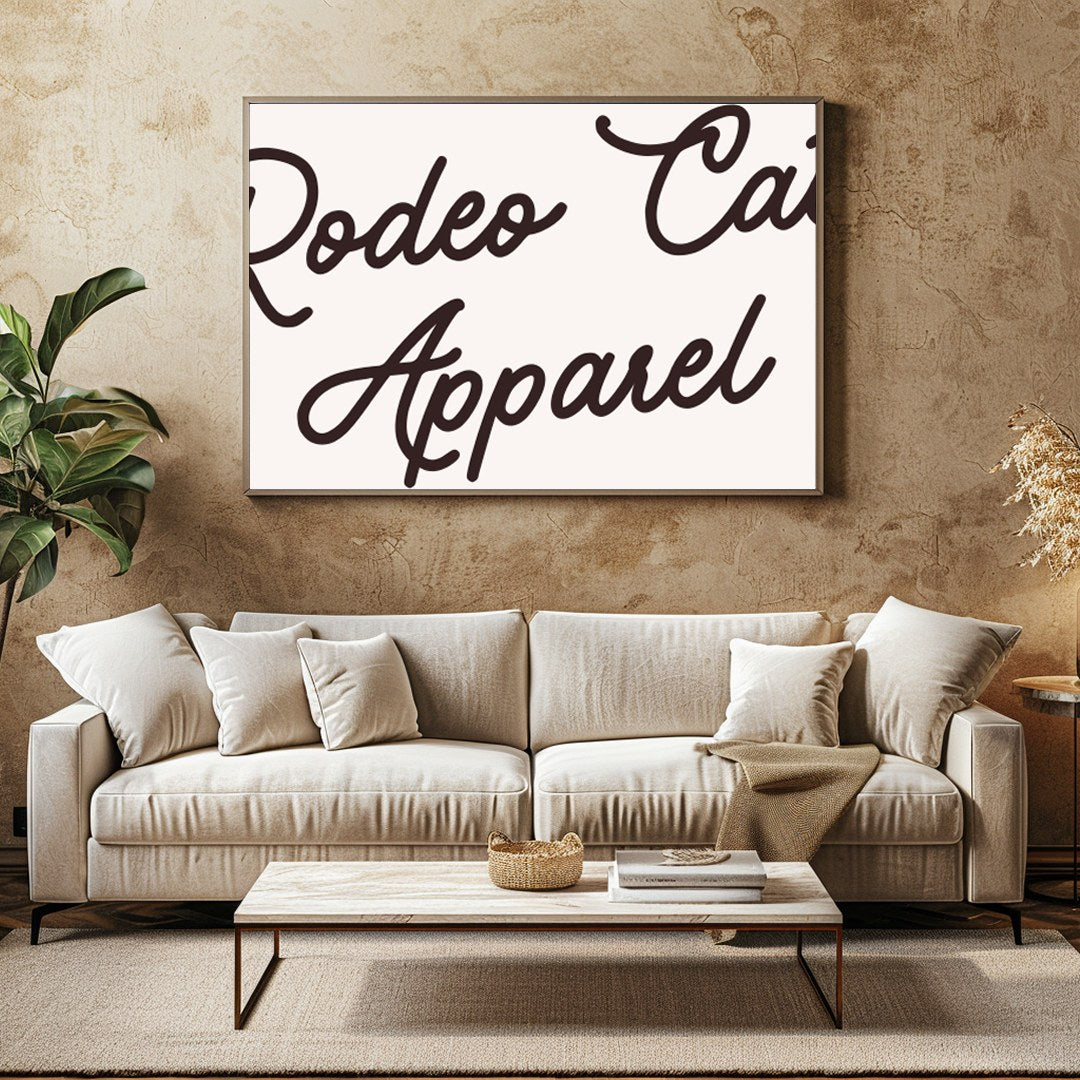 Capture the charming spirit of the Wild West with this whimsical artwork featuring a stylish cowboy for Family Room