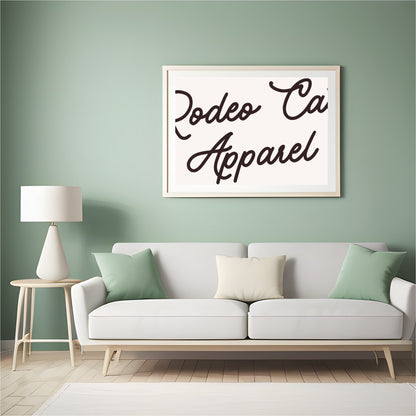 Capture the charming spirit of the Wild West with this whimsical artwork featuring a stylish cowboy for Hall