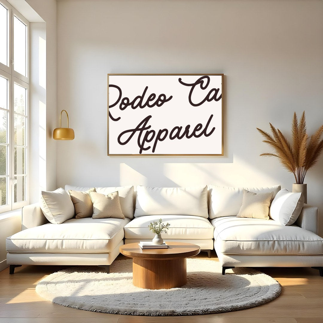 Capture the charming spirit of the Wild West with this whimsical artwork featuring a stylish cowboy for Living Room