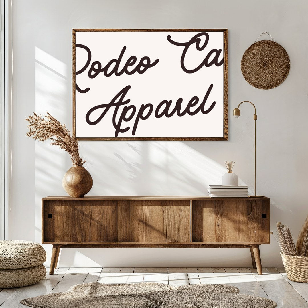 Capture the charming spirit of the Wild West with this whimsical artwork featuring a stylish cowboy for Sitting Area