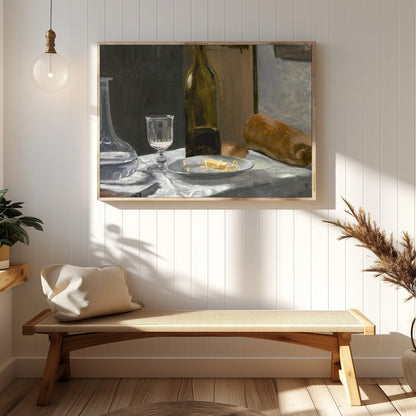 Immerse yourself in the rustic charm of this exquisite still life painting, capturing the for Hallway