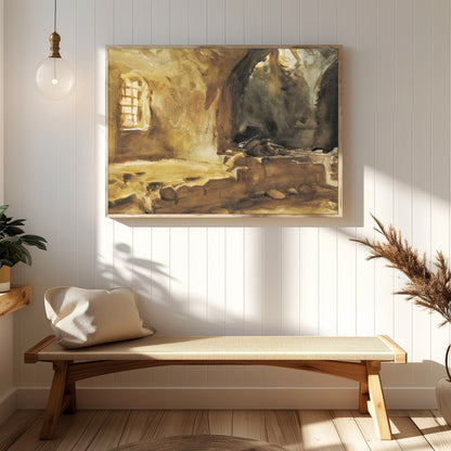 Capture the essence of history and tranquility with this exquisite watercolour piece showcasing for gallery