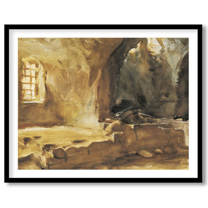 Capture the essence of history and tranquility with this exquisite watercolour piece showcasing for hallway