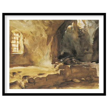 Capture the essence of history and tranquility with this exquisite watercolour piece showcasing for hallway