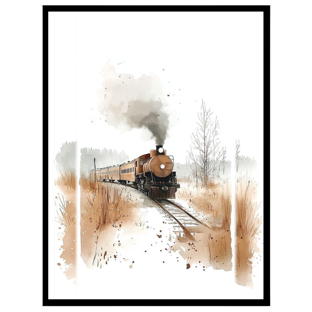 Immerse yourself in the tranquil ambiance of this stunning watercolor artwork, featuring a vintage for bedroom