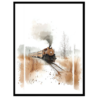 Immerse yourself in the tranquil ambiance of this stunning watercolor artwork, featuring a vintage for bedroom