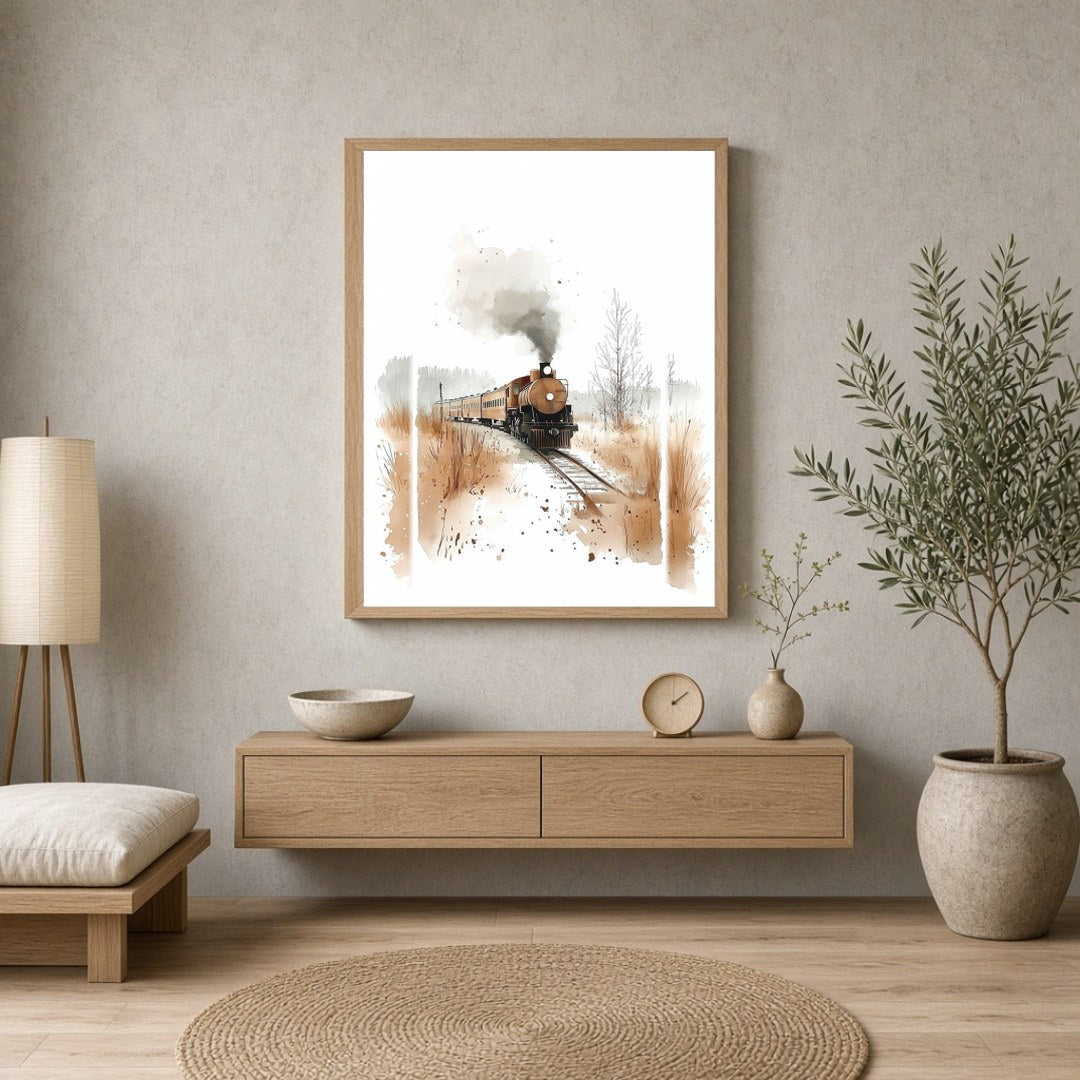 Immerse yourself in the tranquil ambiance of this stunning watercolor artwork, featuring a vintage for Entrance