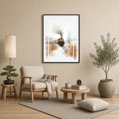 Immerse yourself in the tranquil ambiance of this stunning watercolor artwork, featuring a vintage for Reading Nook