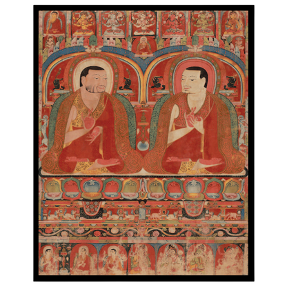 Immerse yourself in the spiritual essence of 'Sacred Assembly,' featuring two revered Buddhist for kitchen