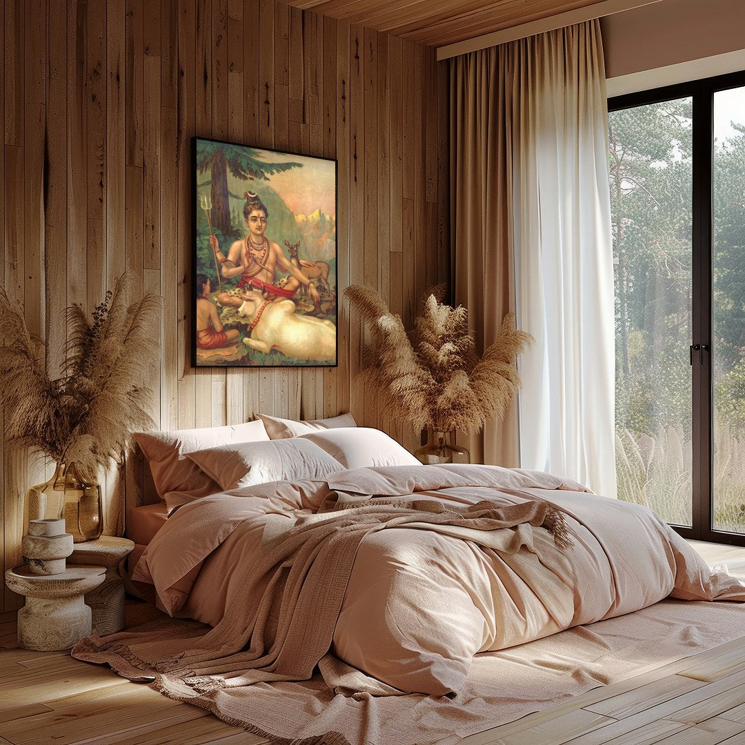 Immerse yourself in the tranquil ambiance of this captivating artwork, depicting a serene scene of for Bedroom