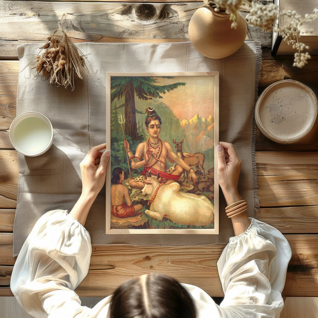Immerse yourself in the tranquil ambiance of this captivating artwork, depicting a serene scene of for decor