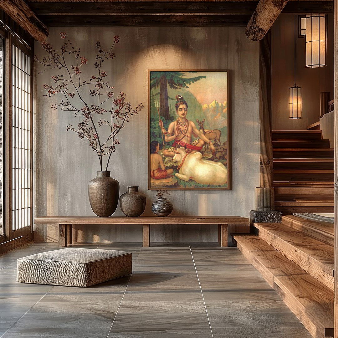 Immerse yourself in the tranquil ambiance of this captivating artwork, depicting a serene scene of for Hall