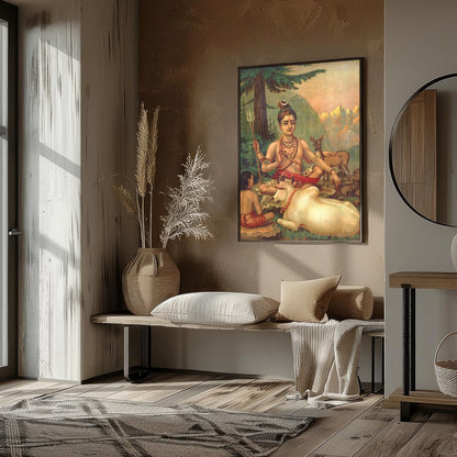 Immerse yourself in the tranquil ambiance of this captivating artwork, depicting a serene scene of for studio