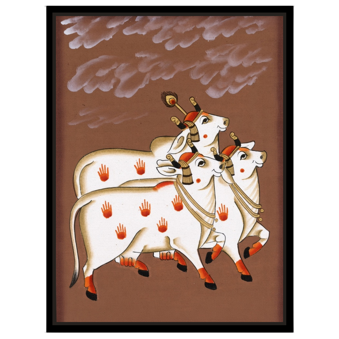Embrace the nurturing energy and grandeur of Pichwai art with this exquisite portrayal of the for kitchen