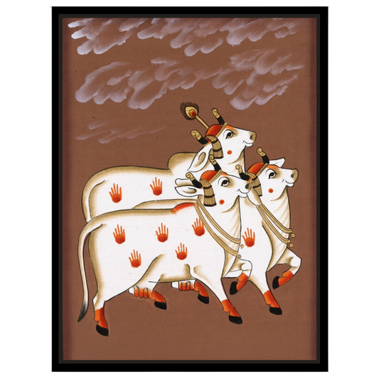 Embrace the nurturing energy and grandeur of Pichwai art with this exquisite portrayal of the for kitchen