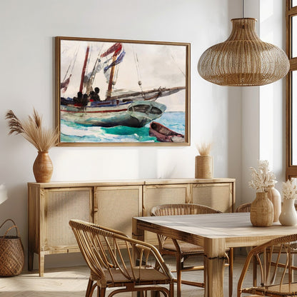 Immerse yourself in the tranquil beauty of oceanic exploration with this exquisite watercolor for Dining