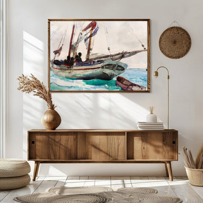 Immerse yourself in the tranquil beauty of oceanic exploration with this exquisite watercolor for Sitting Area