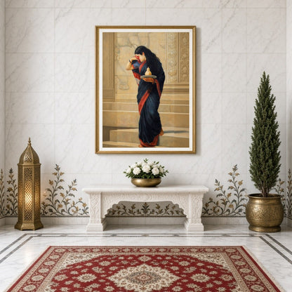 Immerse yourself in the captivating world of Indian mythology with this stunning art print of for Entrance