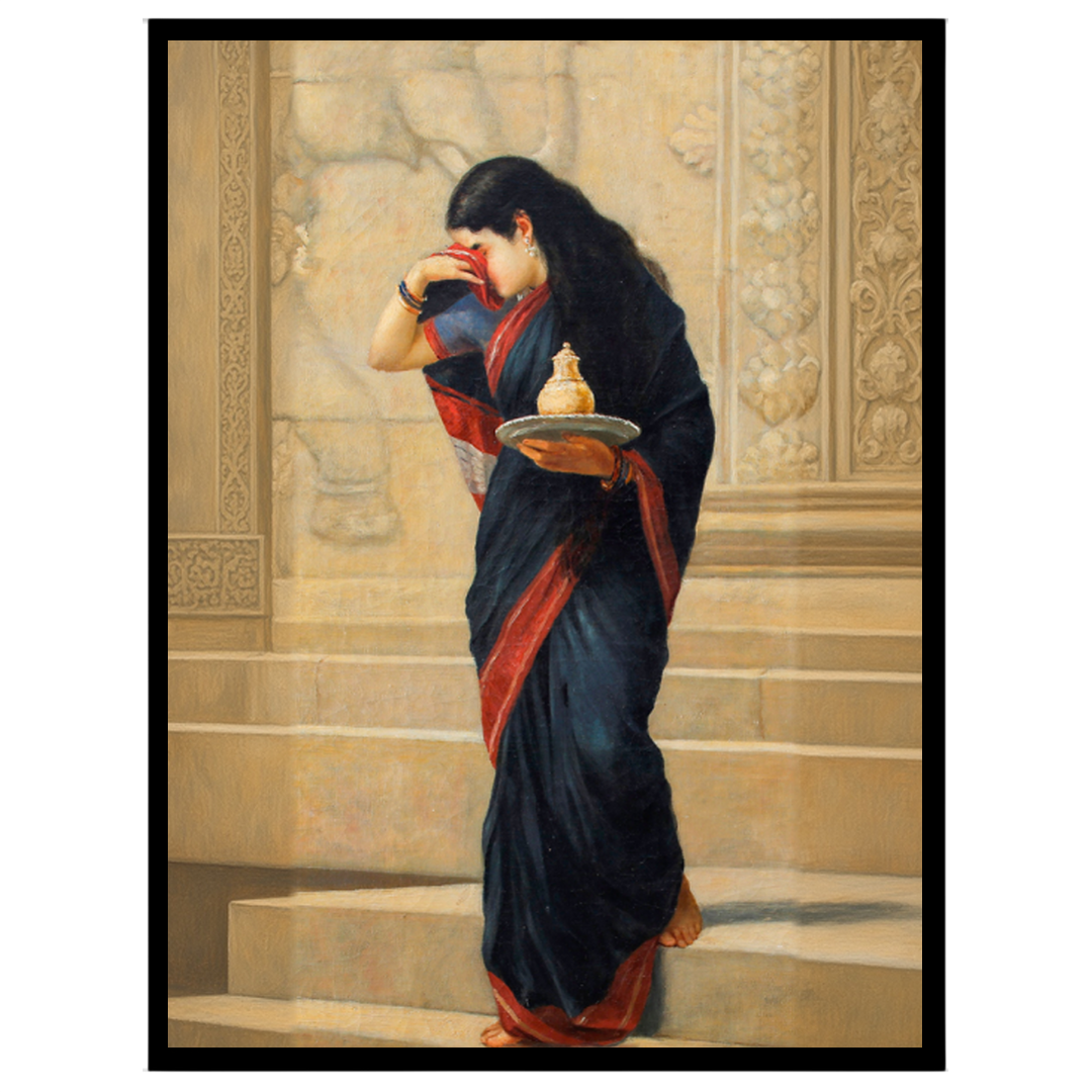 Immerse yourself in the captivating world of Indian mythology with this stunning art print of for interior