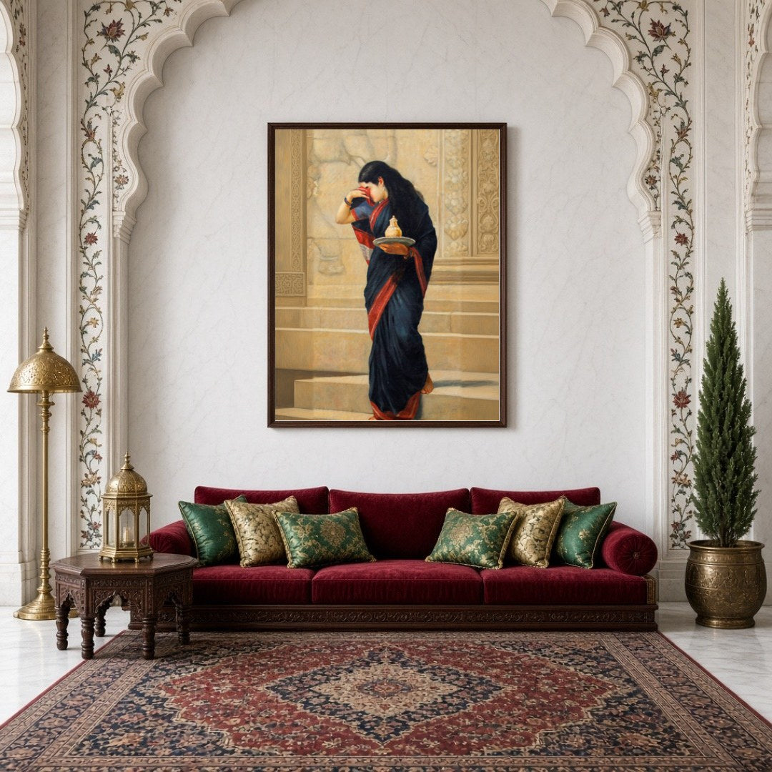 Immerse yourself in the captivating world of Indian mythology with this stunning art print of for Living Room